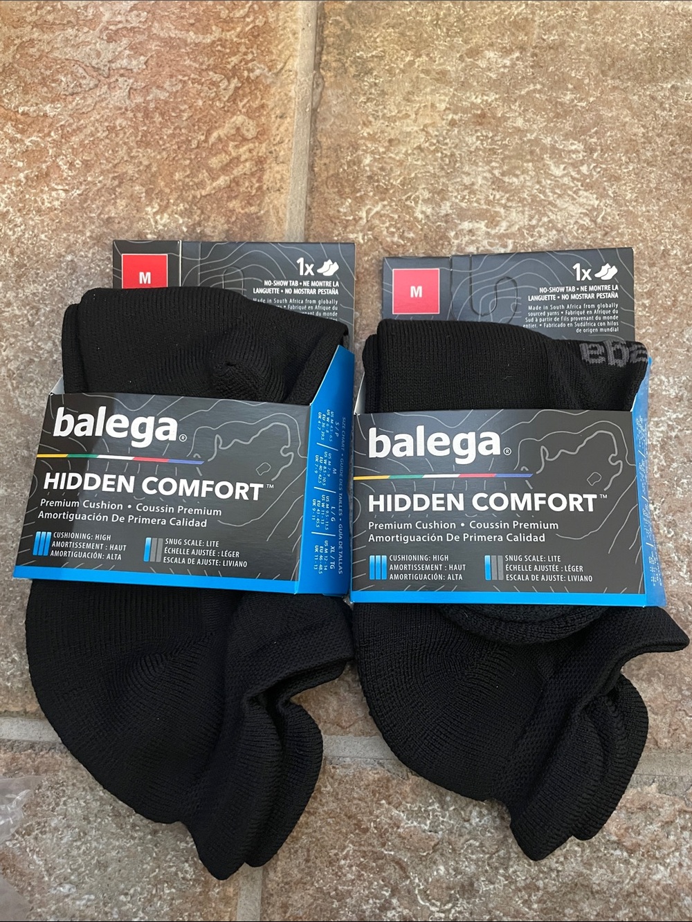 Balega Hidden Comfort Men's No-Show Athletic Socks - 2 pack.